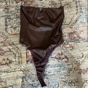 Zara Leather Bodysuit